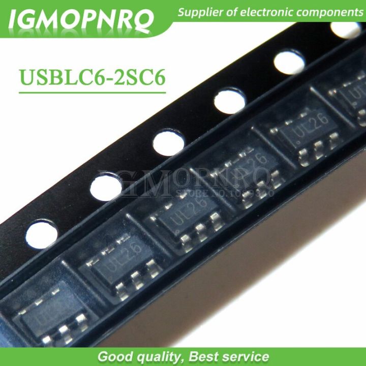 100pcs/lot USBLC6 2SC6 USBLC6 UL26 SOT23 5 ESD Protector New Original Integrated Circuit New Original Free Shipping