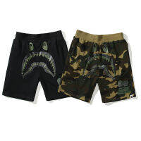 Shark S New Cotton Tide Brand Ape Head Joint Shorts กางเกงขาสั้นหลวมสบายๆ