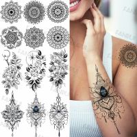 【hot】✵✲  Mandala Temporary Tattoos Tatoos Paper Fake Jewelry String Snake