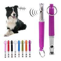 Dog Training Whistles Ultrasonic Flute Supplies Adjustable Barking Keychain