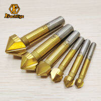 ที่แข็งแกร่ง6ชิ้น3ขลุ่ยไฮสปีดไทเทเนียม chamfer Chamfering end Mill ตัดบิต Countersink ชุด