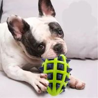 Dog Squeaky Toys Interactive Toys Puppy Sound Toy TPR Rubber Tooth Cleaning Balls Training Ball Pet Chewing Toy For Meduim Large Toys