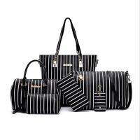 [Free ship] New striped all-match six-piece womens single room hand-held ladies