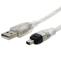 【Be worth】 xbcnga 1M 3FT USB ชายไปยัง Firewire IEEE 1394 4 Pin สายอะแดปเตอร์ ILink ตัวผู้สำหรับ DCR-TRV75E DV