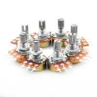 ความต้านทานโพเทนชิออมิเตอร์ 5PCS WH148 3Pin 15mm 1K 2K 5K 10K 20K 50K 100K 500K 1M Ohm Linear Taper Rotary Potentiometer Resistor