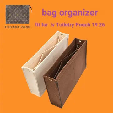 EverToner For LV Toiletry Pouch 19 26 Bag Purse Felt Insert Organizer  Makeup Handbag Travel Inner Pouch Cosmetic Bags Liner Base