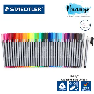 Staedtler Triplus Fineliner Pen - 0.3 mm - Assorted Colors - Set of 40 -  New