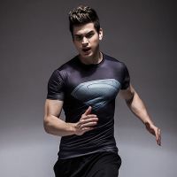 แฟชั่นใหม่เสื้อยืดลําลองแขนสั้นพิมพ์ลาย Superman 3D