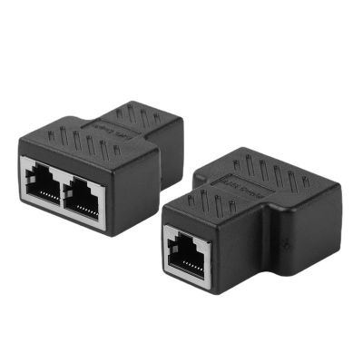 1pcs 2022 New RJ45 1 To 1/2 LAN Ethernet Network Cable Female Splitter Adapter Connector Splitter Extender Plug Network Tee Head