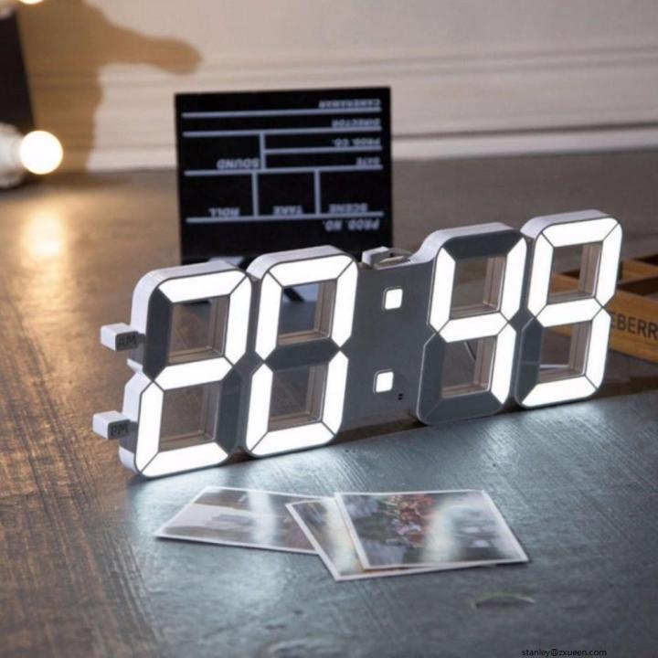 New Arrival LED Digital Wall Alarm Clocks Clock Modern Design 1224 Red ...