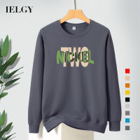 IELGY เสื้อสเวตเตอร์คอกลมสำหรับผู้ชาย