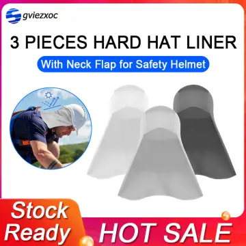 3 Pieces Helmet Liner With Neck Mask, Cooling Skull Caps Sweat Wicking Cap  With Tail Sun Cycling Running Neck Protection Hat For Men Women, 3 Colors