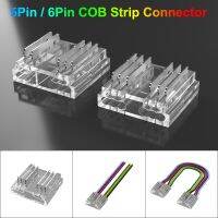 5pcs COB LED Connector 5pin RGBW 6pin RGBCCTSolderless Strip to Strip/Wire Connectors For 12mm Width PCB RGB CCT Strip