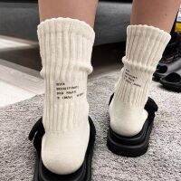 【jw】✻  Mens Male Medium Tube Socks Thickened Bottom Couple Knitted