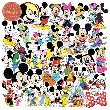 Disney Mickey & Minnie Mouse Stickers Disney Waterproof Vinyl