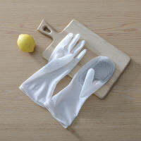 Multifunctional Magic Brush Dishwashing Gloves Rubber Kitchen Housework Cleaning Silicone Waterproof Gloves