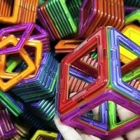 ₪✼✒ 54pcs Big Size Magnetic Constructor Magnetic Blocks Model Building Toys Magnet Designer For Children Gift