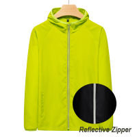 CHILYN Mens Hiking Camping Waterproof Jacket Women Reflective Sun Protection Clothing Unsiex Large Size Outdoor Windbreakers