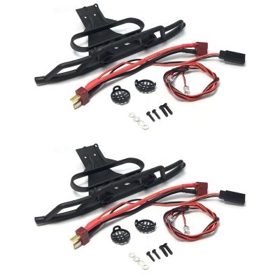 2X Front Bumper with LED Light for Wltoys 144001 144010 124016 124017 124018 124019 RC Car Upgrades Decoration Parts