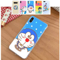 โปร่งใส ซิลิโคน อ่อนนุ่ม เคสโทรศัพท์ หรับ Samsung A34 M52 A04 M30S A23 M23 M53 M21 A54 M30 A40S A9 A14 A04S M33 Plus TPU ปก TG-260 Doraemon