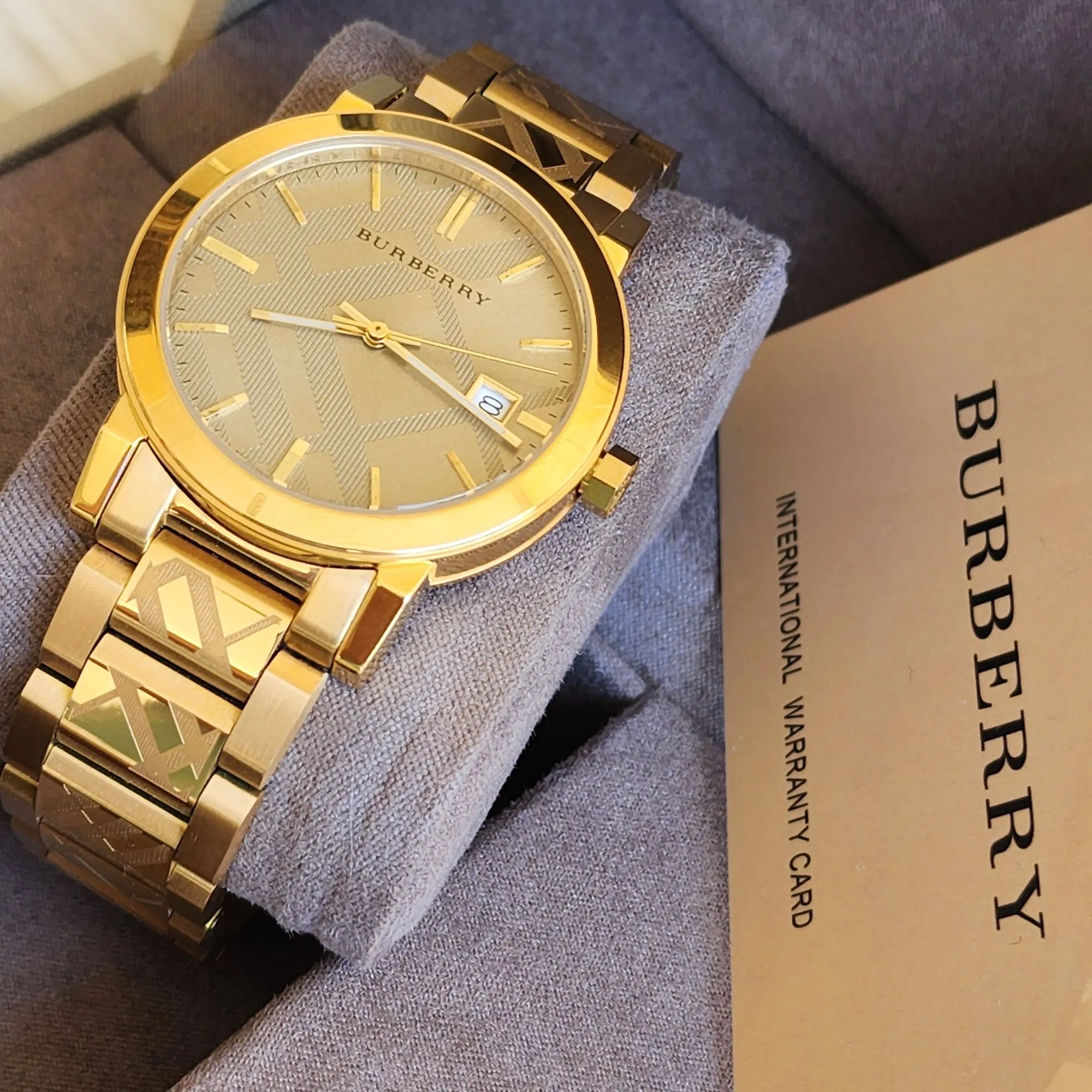 Burberry BU9038 Gold Dial Gold Tone Stainless Steel Case City Unisex Watch  With 1 Year Warranty For Mechanism | Lazada PH