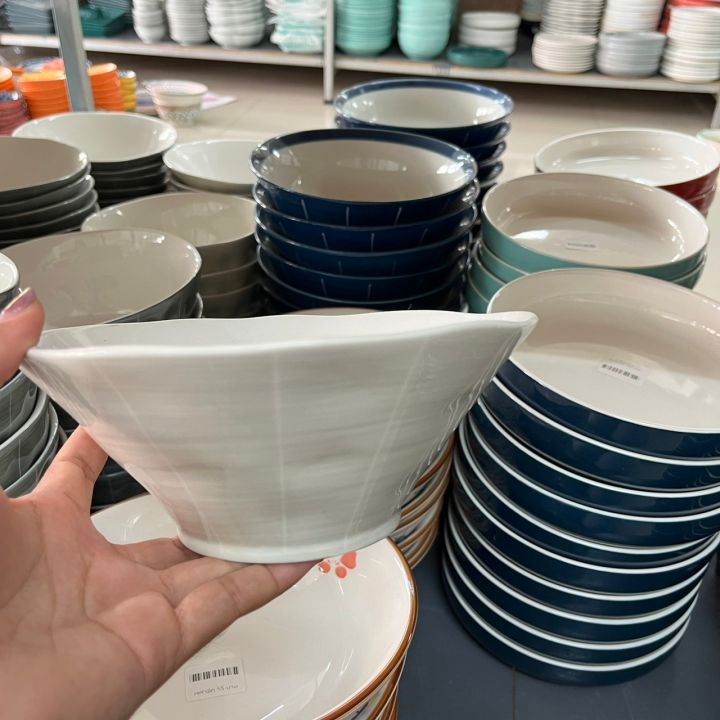 ถ้วยชาม-ชามสวยๆ-ceramic-bowl-ถ้วยเซรามิก-ชามเซรามิคเนื้อหนา-ถ้วยสวยๆ-ถ้วยชามราคาถูก-ถ้วยยกโหล-ถ้วยราคาถูก-ขนาด-8-นิ้ว