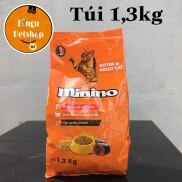 SIÊU RE Hạt Minino Cho Mèo Lớn & Nhỏ Vị Cá Ngư Gói 1.3kg - Siêu tiết kiệm