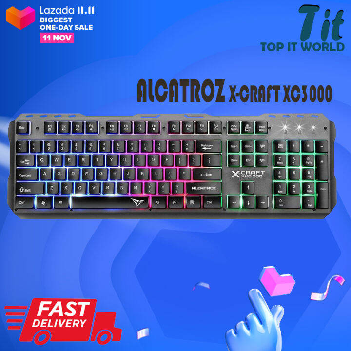 READY STOCK ALCATROZ XCRAFT XC3000 XC3000 RGB GAMING KEYBOARD with