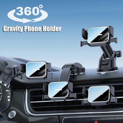 Gravity Car Phone Holder Air Vent Dashboard Suction Cup Phone Holder Mount 360 Rotatable Bracket GPS Support for Iphone Samsung