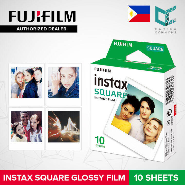 FUJIFILM Instax Square Glossy Instant Film Plain White 10 Sheets ...