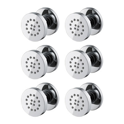 GAPPO Shower heads Bathroom Accessories Wall Mounted Brass Plating chrome Square Shower Body Jet SPA Massage