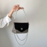 ☌☊ Plover pearl fashion female 2022 new summer alar package senior feeling chain single shoulder bag