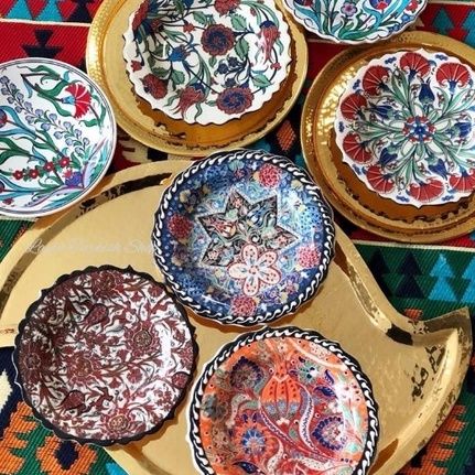 จานเซรามิคตุรกี-งานแฮนด์เมด-นำเข้าจากตุรกี-turkish-ceramic-plate