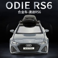 Audi RS6 Diecast Metal Alloy Model Car Para Crianças,Alta Simulação,Som E Luz,Coleção Pull Back,Presentes De Brinquedo,1:32