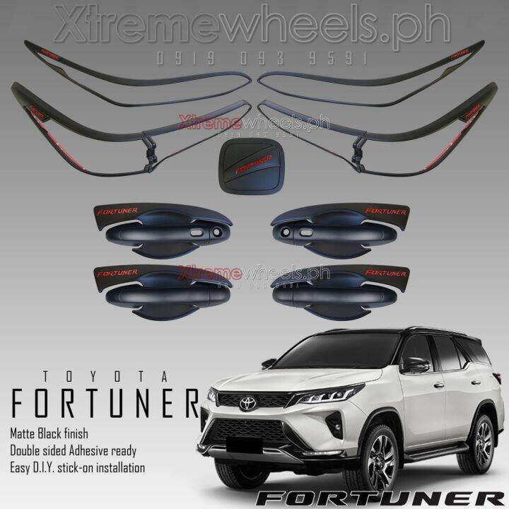 Toyota Fortuner 4x4 20212024 Garnish Cover / Combo set with Fortuner Logo ( matte black