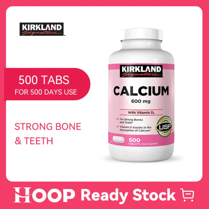 Kirkland Signature Calcium 600 mg. with Vitamin D3, 500 Tablets Lazada PH