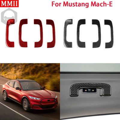 ✳۞ RRX for Ford Mustang Mach-E Mach E 2021 2022 Carbon Fiber Interior Overhead Handle Decoration Cover Trim Sticker Car Accessories