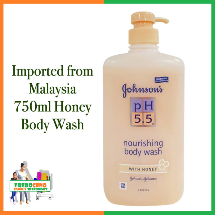 Johnsons Ph5.5 Body Wash Honey Nourish 750ml (Imported from Malaysia