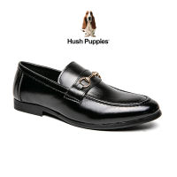 Hush_Puppies รองเท้าผู้ชาย รุ่น สีดำ รองเท้าหนังแท้ รองเท้าทางการ รองเท้าแบบสวม รองเท้าแต่งงาน รองเท้าหนังผู้ชาย Men Formal Shoes Plus Size EU38-46