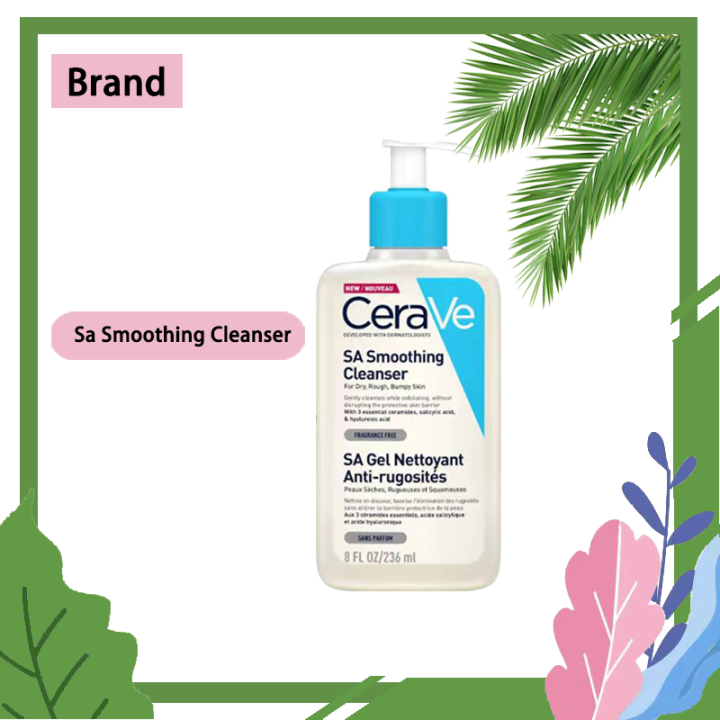 CeraVe SA Smoothing Cleanser with Hyaluronic Acid Niacinamide Ceramides