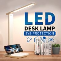 Foldable Chargeable Desk Lamp LED 3 Color Stepless Dimmable Touch Switch Table Bedside Reading Eye Protection Study Night Light