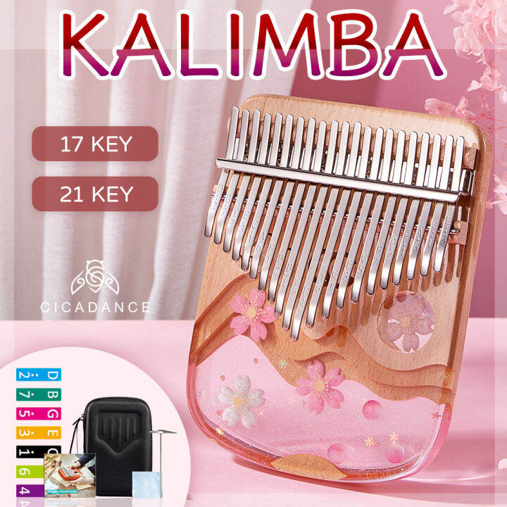 kalimba-1721นิ้วหัวแม่มือที่สำคัญเปียโนอีพ็อกซี่เรซิ่นคาลิมบาแป้นพิมพ์เครื่องดนตรีแบบพกพา-mbira-นิ้วเปียโนของขวัญสำหรับเด็กผู้ใหญ่