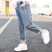 Girls Jeans Slim Skinny Kids Jeans For Girls Stretch Pencil Pants Kids Jeans Autumn Novelty Jeans Pants For Girls 6 8 10 12 14