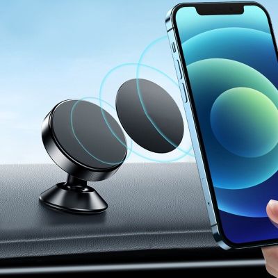 Universal Magnetic Car Phone Holder Stand For iPhone Samsung Magnet Mount Round Car Holder Dashboard Mobile Phone Holder Car Mounts