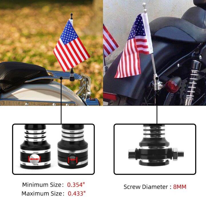 สำหรับ-harley-sportster-xl883-xl1200ทัวร์-flht-road-king-glide-motorcycle-ด้านหลังติดกระเป๋าเสาติดธงอเมริกา