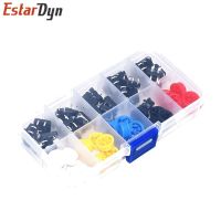 “”：{： 25PCS Tactile Push Button Switch Momentary 12*12*7.3MM Micro Switch Button + 25PCS Tact Cap(5 Colors)