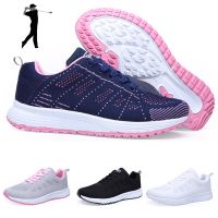 Womens Golf Shoes New Autumn Mesh Golf Sneakers Anti Slip Female Sports Shoes Turf Walking Sneakers Ladies Gym Golfing Shoes