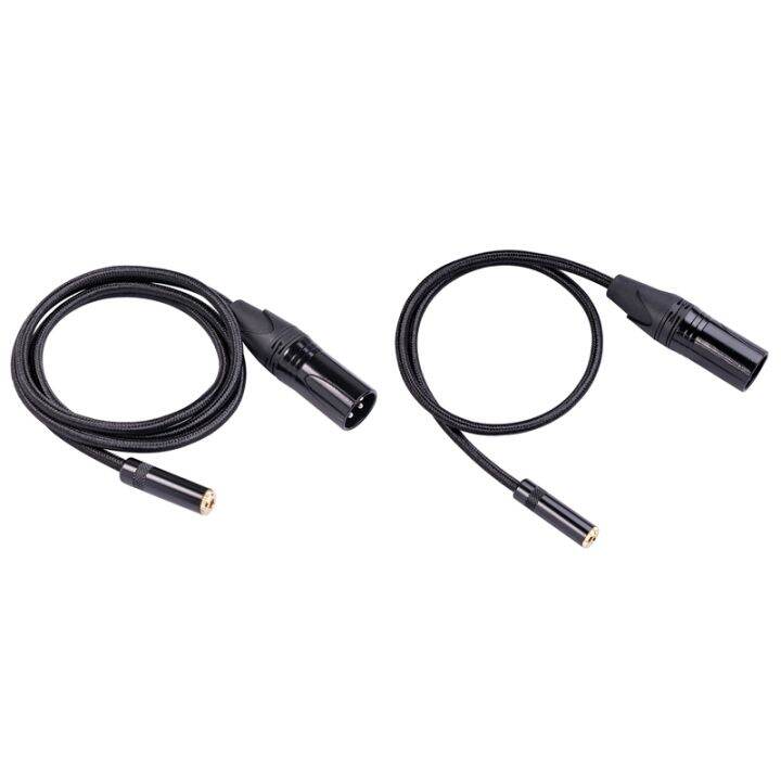 XLR 3 Pin Male Plug to 3.5mm TRS 1/8 Inch Female Stereo Audio Adapter