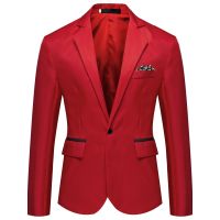 ZZOOI 2022 New Spring and Autumn Solid Color Small Suit Middle East Hot Selling Mens One Button Suit mens blazer jacket