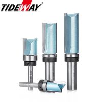 ▩ ด้านล่างแบริ่ง Flush Trimming Bits Router Bit สำหรับงานไม้งานไม้เหล็กทังสเตนตรง Bit พร้อมแบริ่ง Milling Cutter Trim End Mill